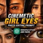 Golden Hour Close-Up Eyes Girl AI Photo Editing Prompts